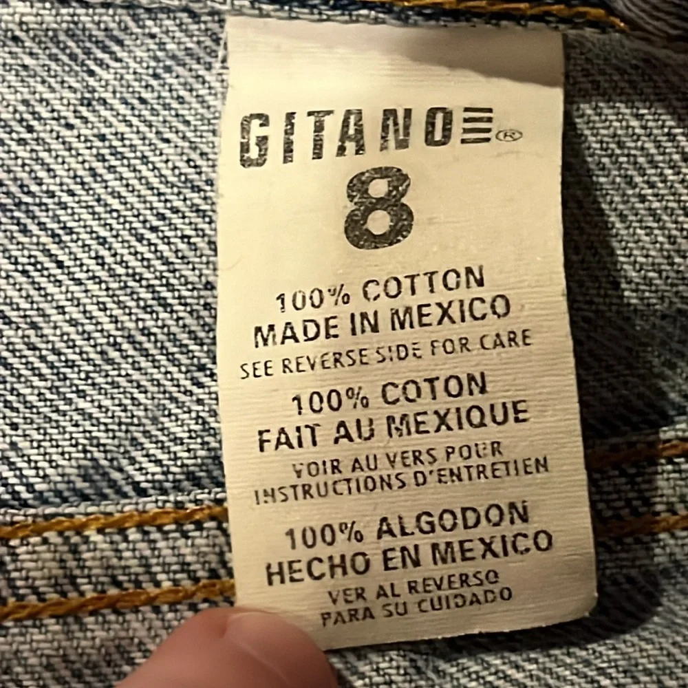 “GITANO” VTG 90’s high waisted stone wash denim blue shorts - Picture 9 of 12